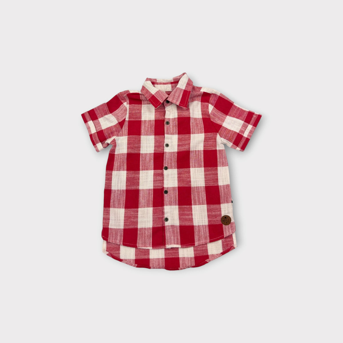 My Brother John Red Gingham Shirt, Size 5