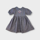 Vintage Chambray Teddy Dress, Size 2