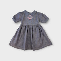 Vintage Chambray Teddy Dress, Size 2