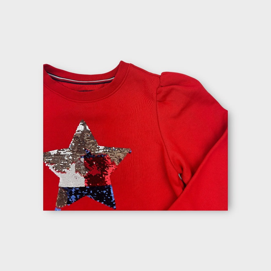 Tommy Hilfiger Sequin Star Jumper, Size 12-14
