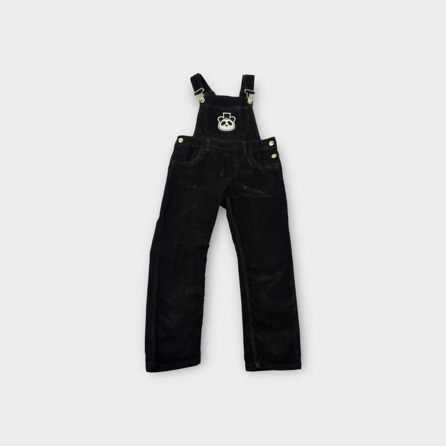 Mini Rodini Panda Corduroy Overalls, Size 4-5