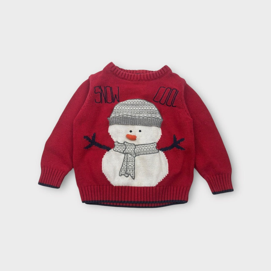 Outfit Kids Snowman Jumper, Size 18M