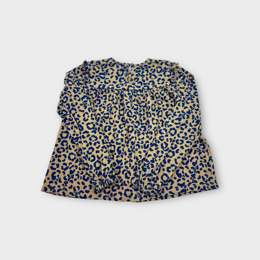 Mini Boden Leopard Print Long Sleeve Top, 9-10