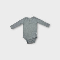 Jamie Kay Ribbed Grey Bodysuit, Size 0