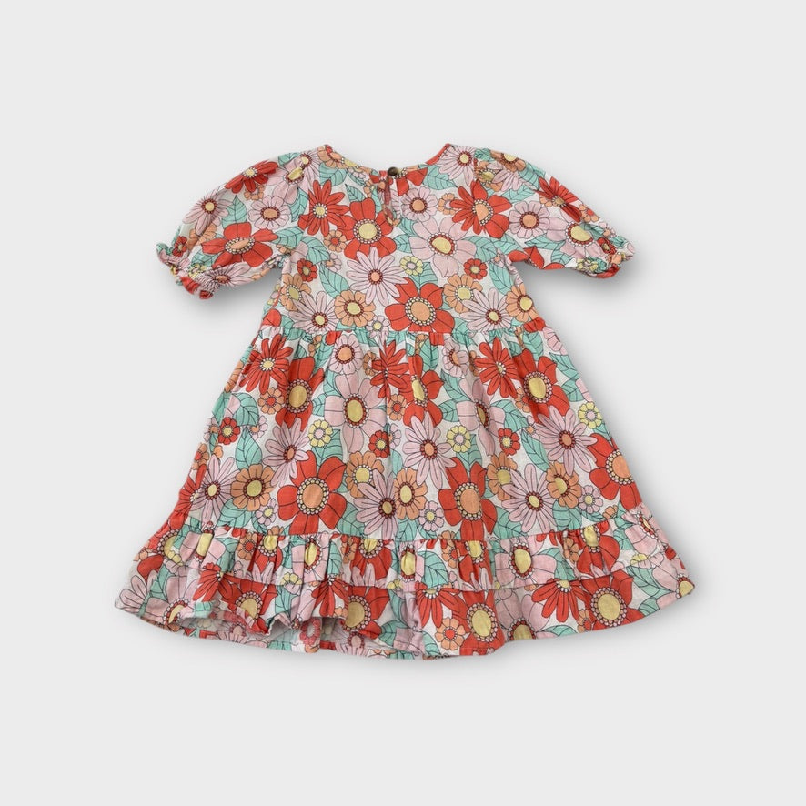 Seed Heritage Floral Linen Dress, Size 4