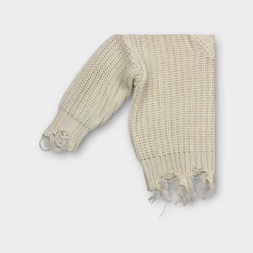 Knitted White Jumper, Size 1