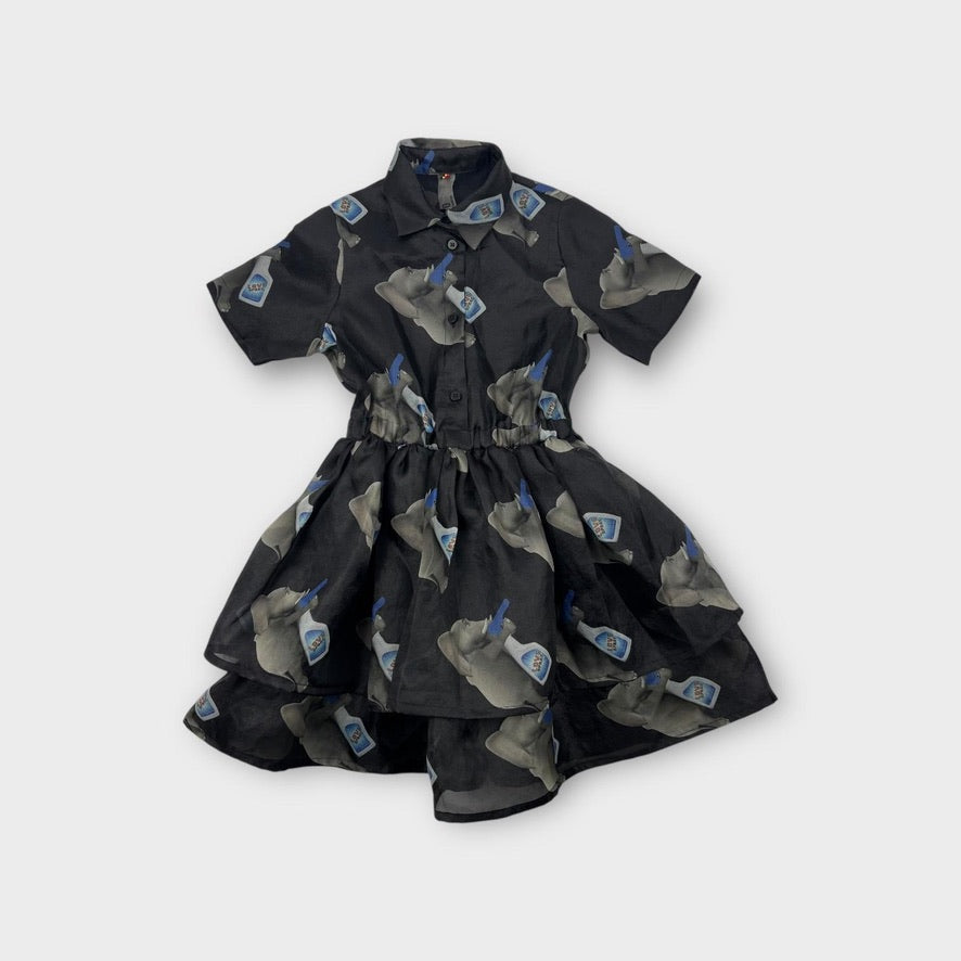 Caroline Bosman Elephant Ruffle Dress, Size 10