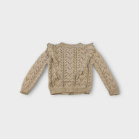 Jamie Kay Cream Open Knit Cardigan, Size 2