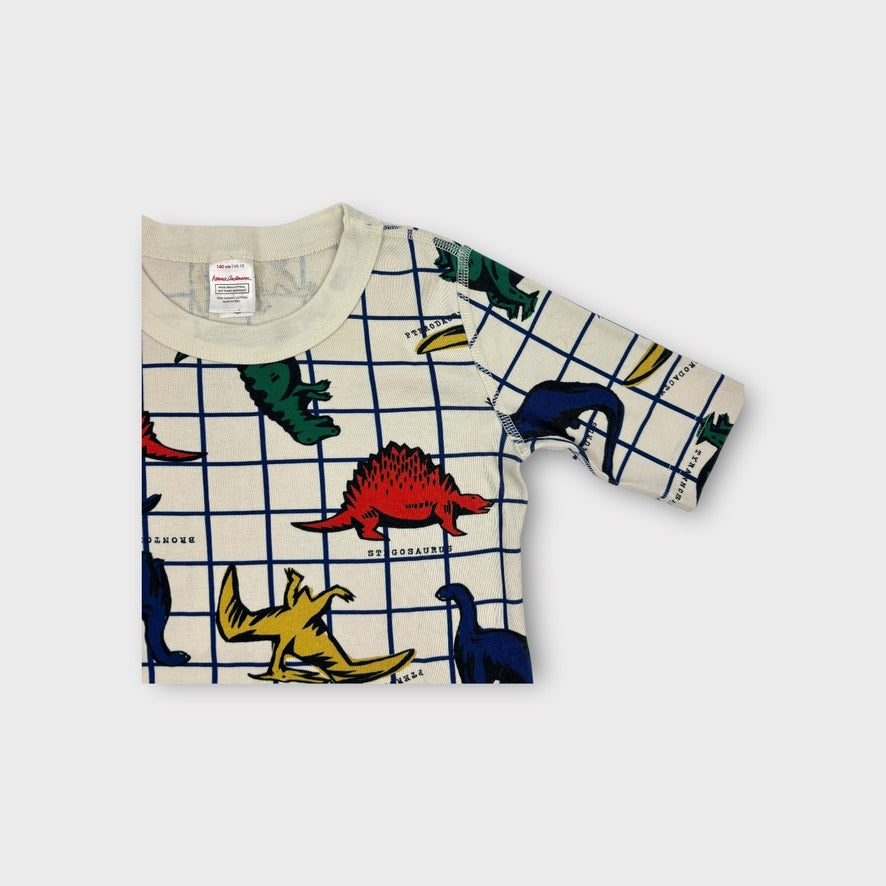 Hanna Andersson Dinosaur Grid Top, Size 10