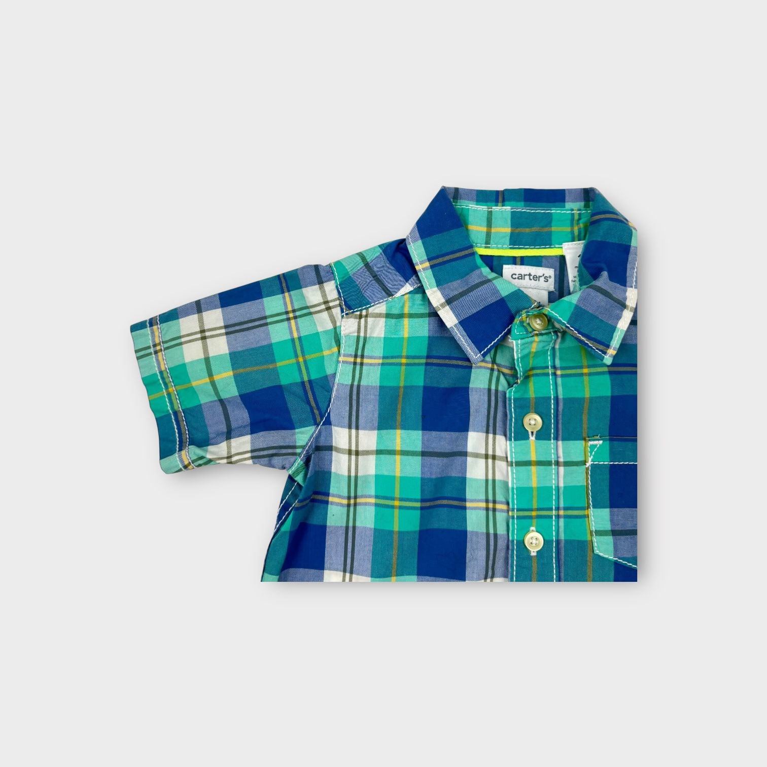 Carter's Green Check Shirt, Size 1