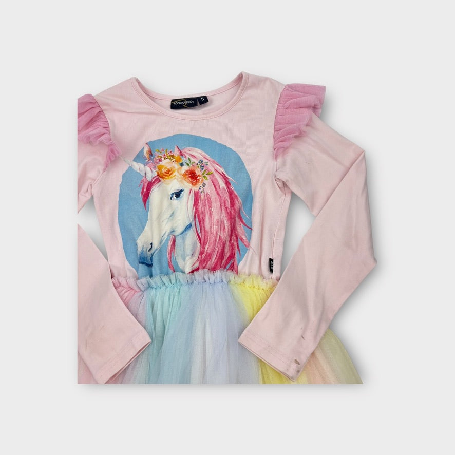 Rock Your Kid Unicorn Tutu Dress, Size 8