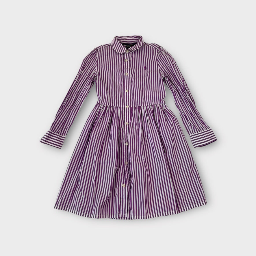 RL Stripe Shirt Dress, Size 6