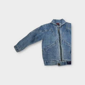 Vintage Denim Bomber Jacket, Size 4