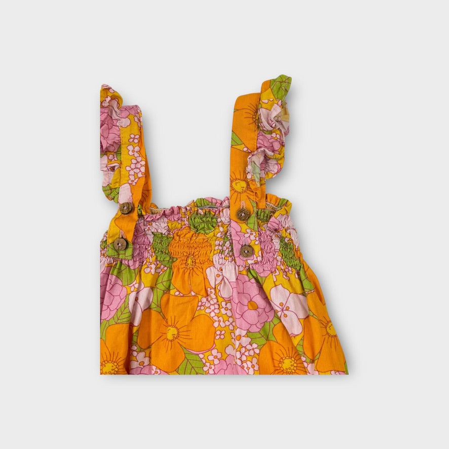 Peggy Floral Romper, Size 1