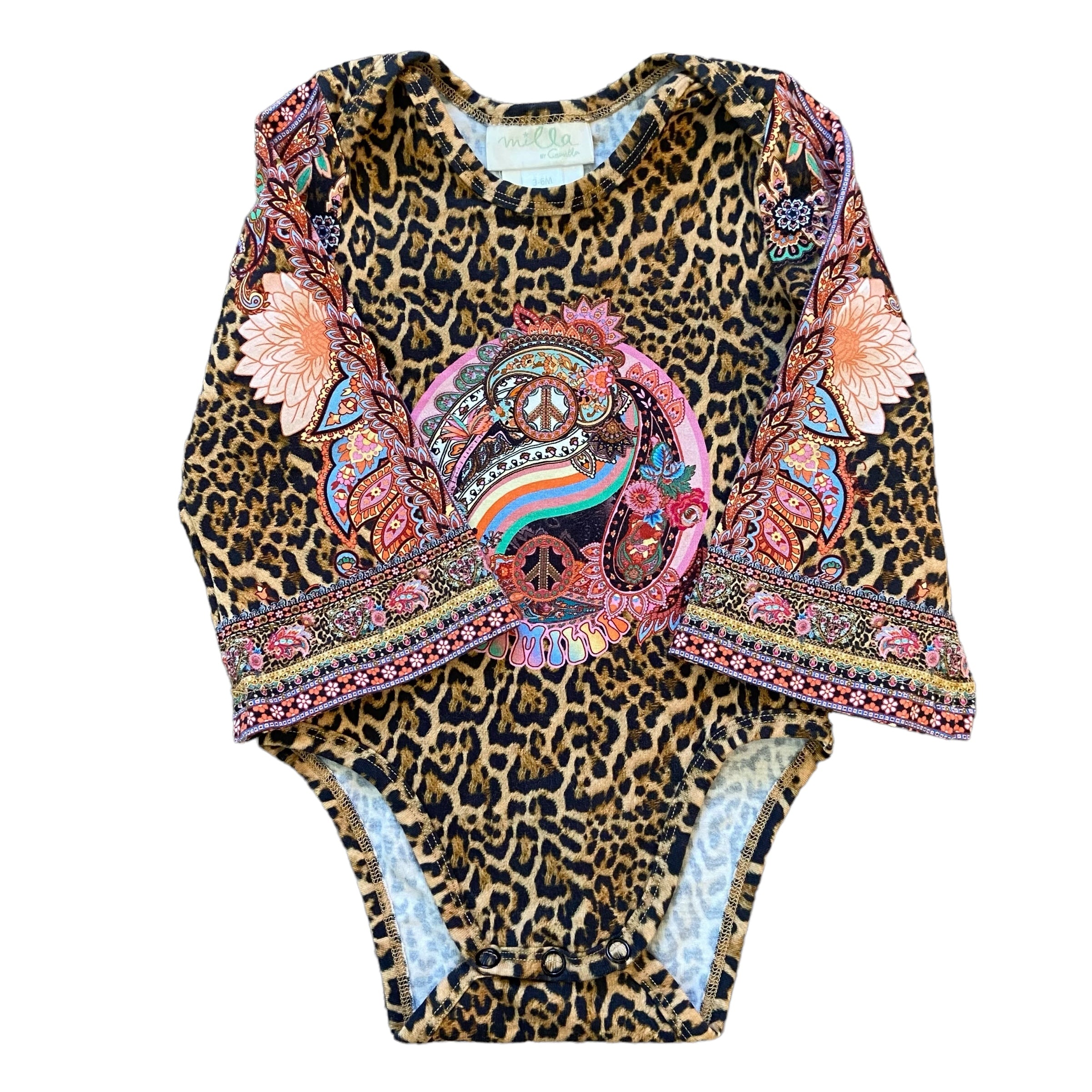Milla by Camilla Leopard Bodysuit, Size 00