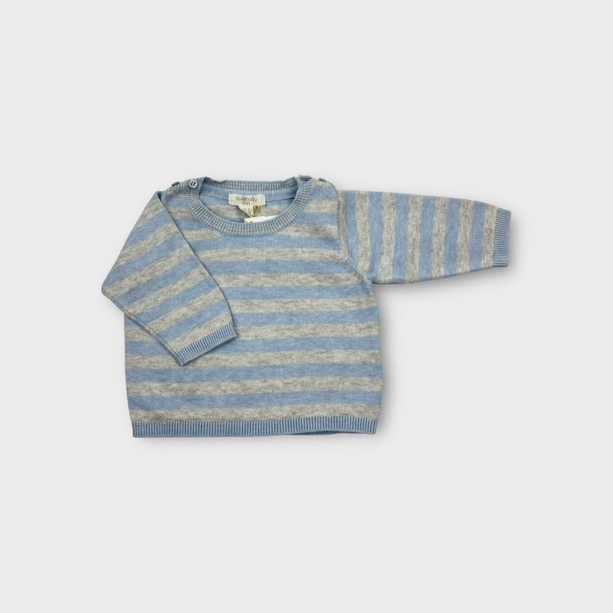 Purebaby Blue Stripe Jumper, Size 000