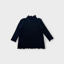 Soll the Label Ribbed Black Top, Size 000