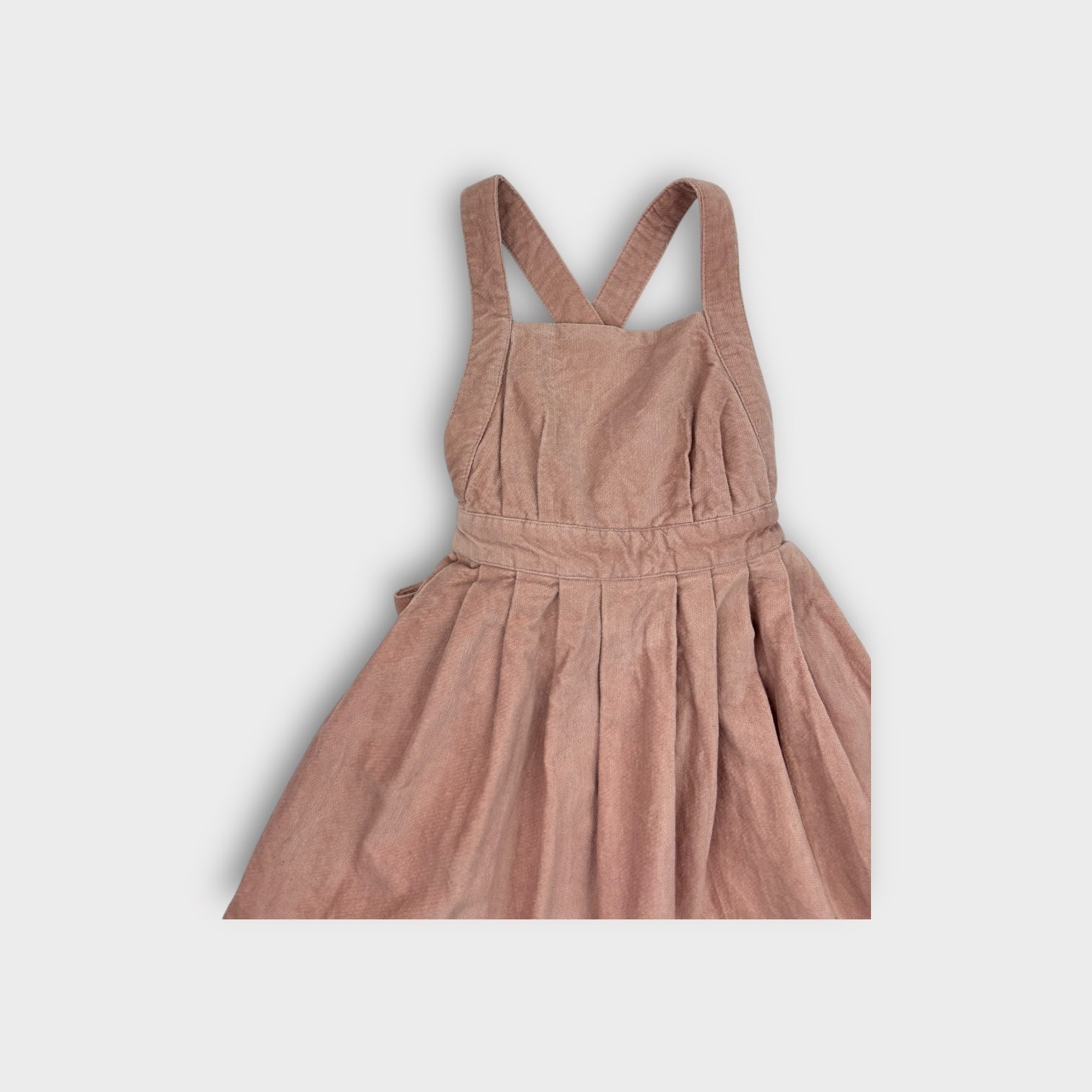 Feather/Drum Velour Pinafore Dress, Size 6
