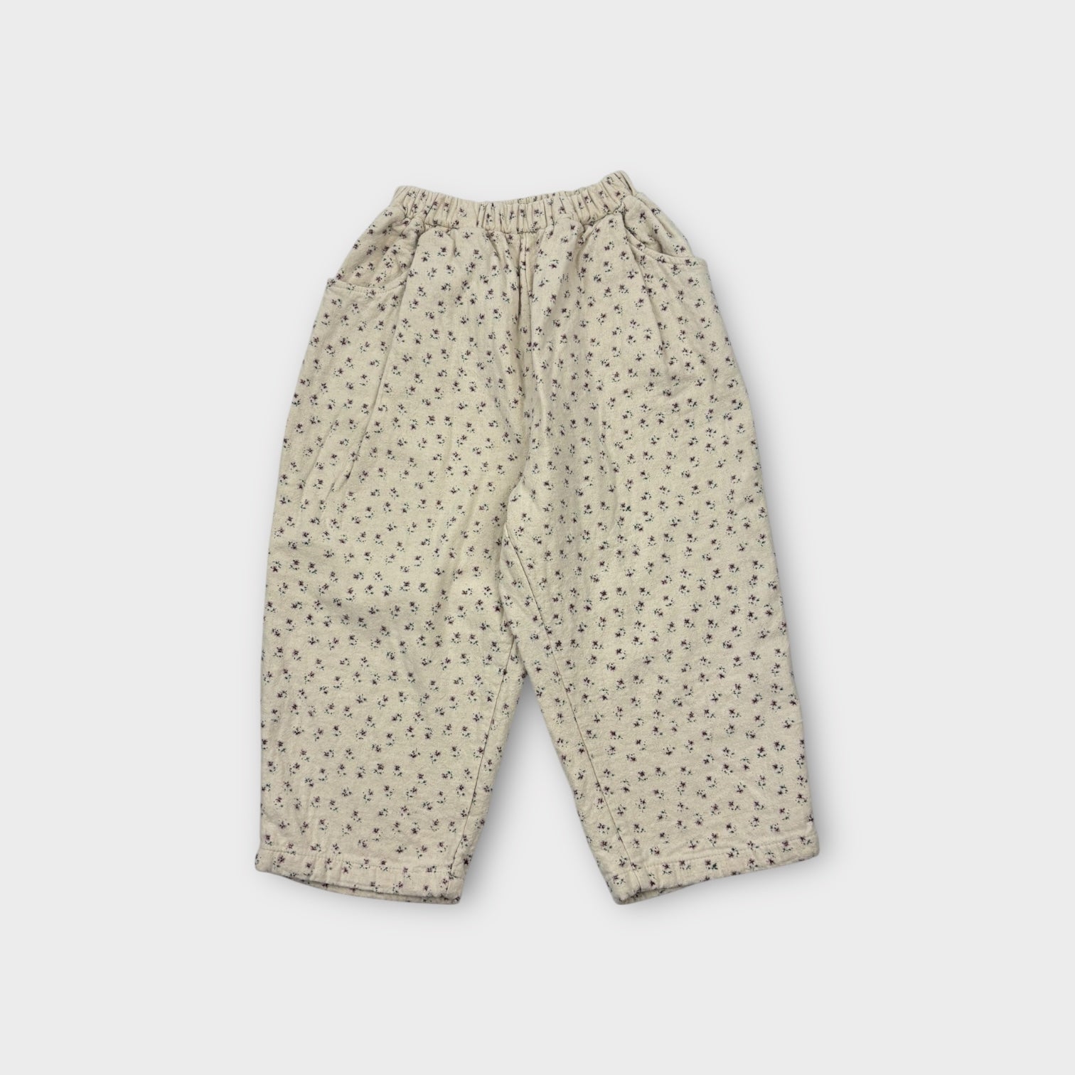 De Marvi Floral Barrel Leg Pants, Size 6-7