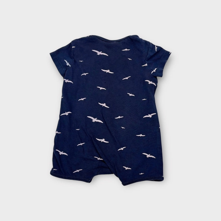 Toshi Navy Bird Romper, Size 000