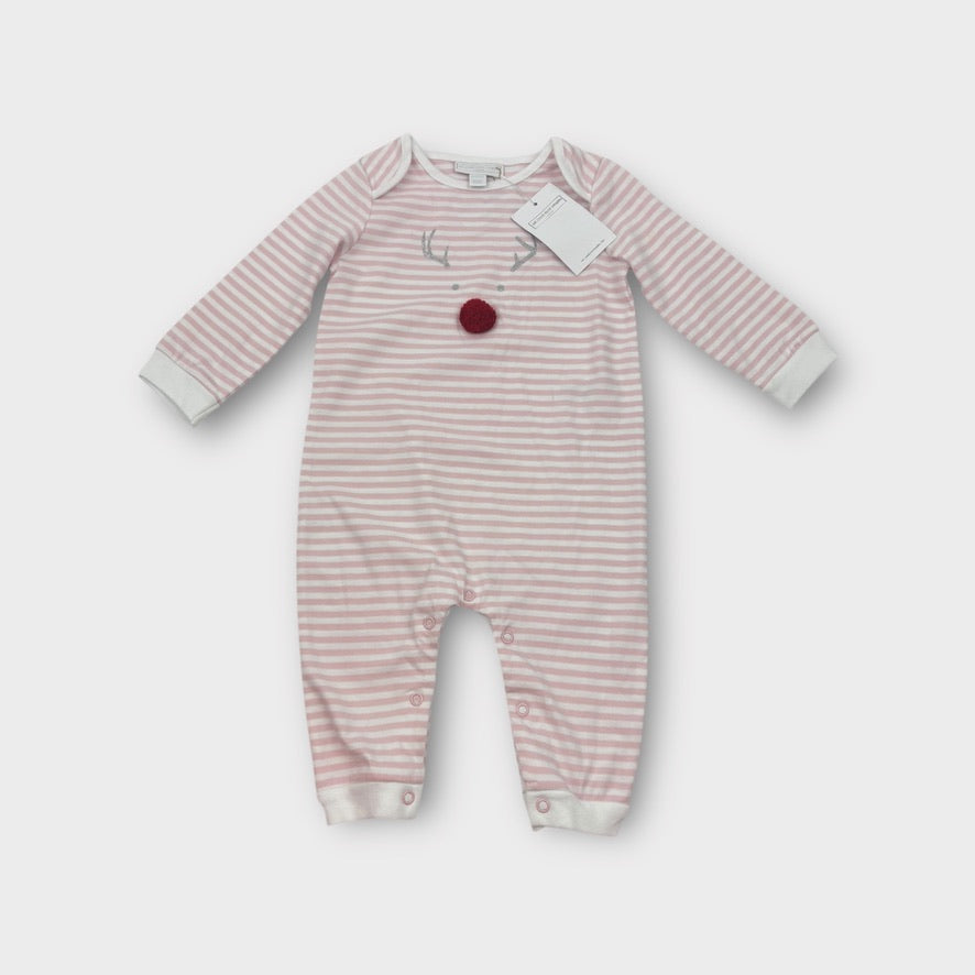 The Little White Company Reindeer Onesie, Size 0