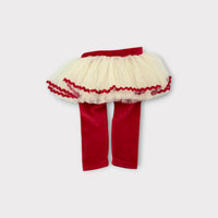Rock Your Baby Red Velvet Tutu Leggings, Size 000