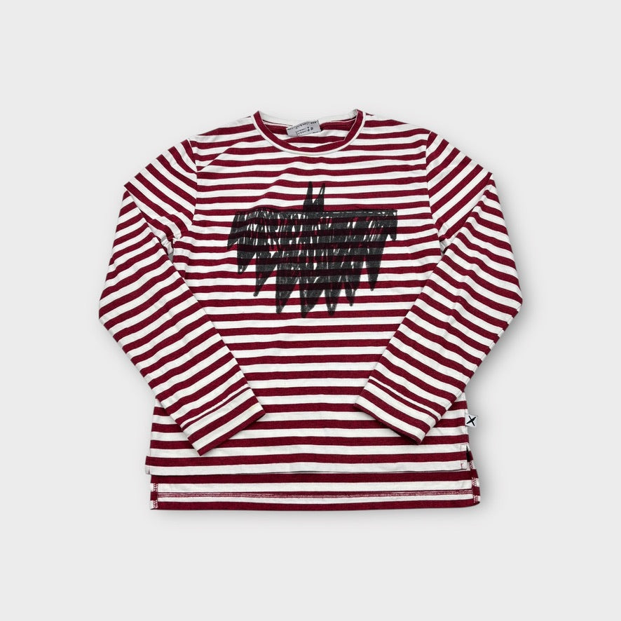 Minti Melbourne Stripe Bat Long Sleeve Top, Size 10
