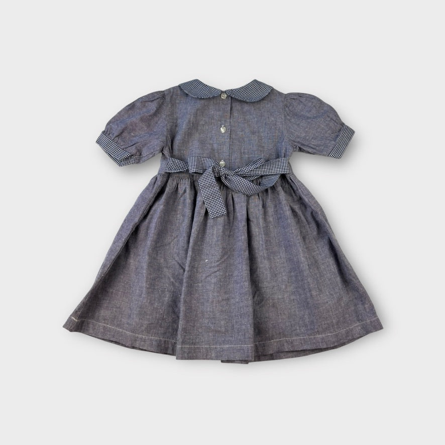 Vintage Chambray Teddy Dress, Size 2