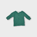 Purebaby Green Ribbed Top, Size 000