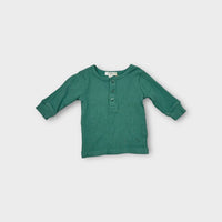 Purebaby Green Ribbed Top, Size 000