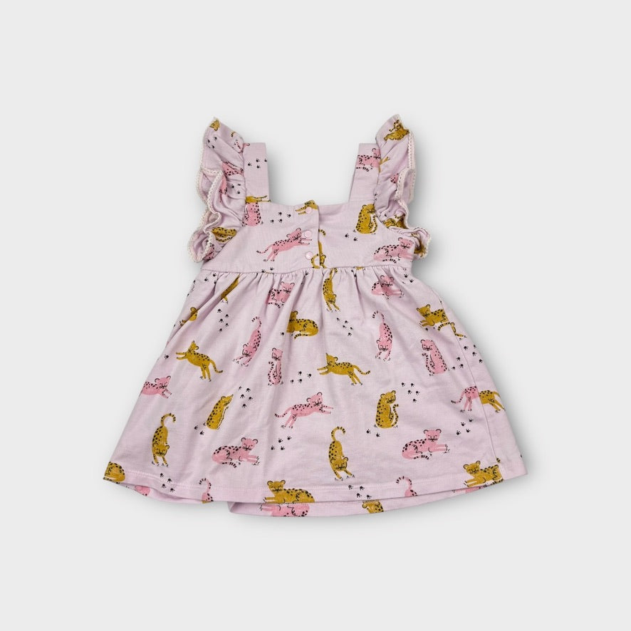 Purebaby Tiger Print Dress, Size 1