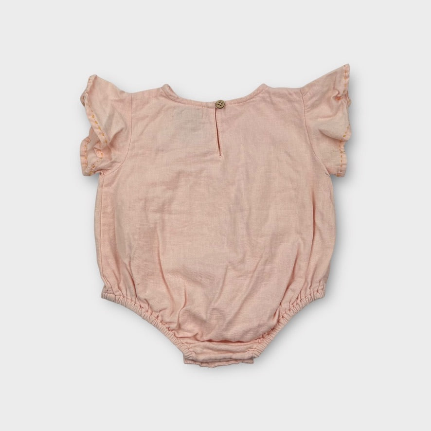 Peggy Embroidered Romper, Size 00