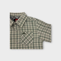 Quicksilver Green Plaid Shirt, Size 3