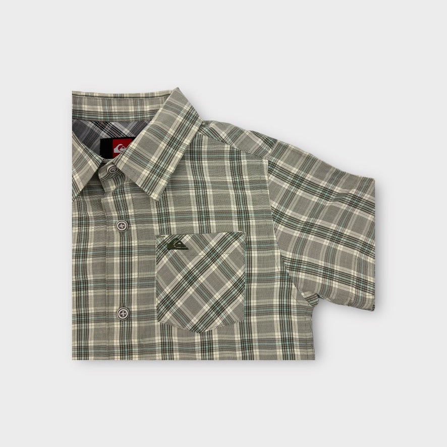 Quicksilver Green Plaid Shirt, Size 3