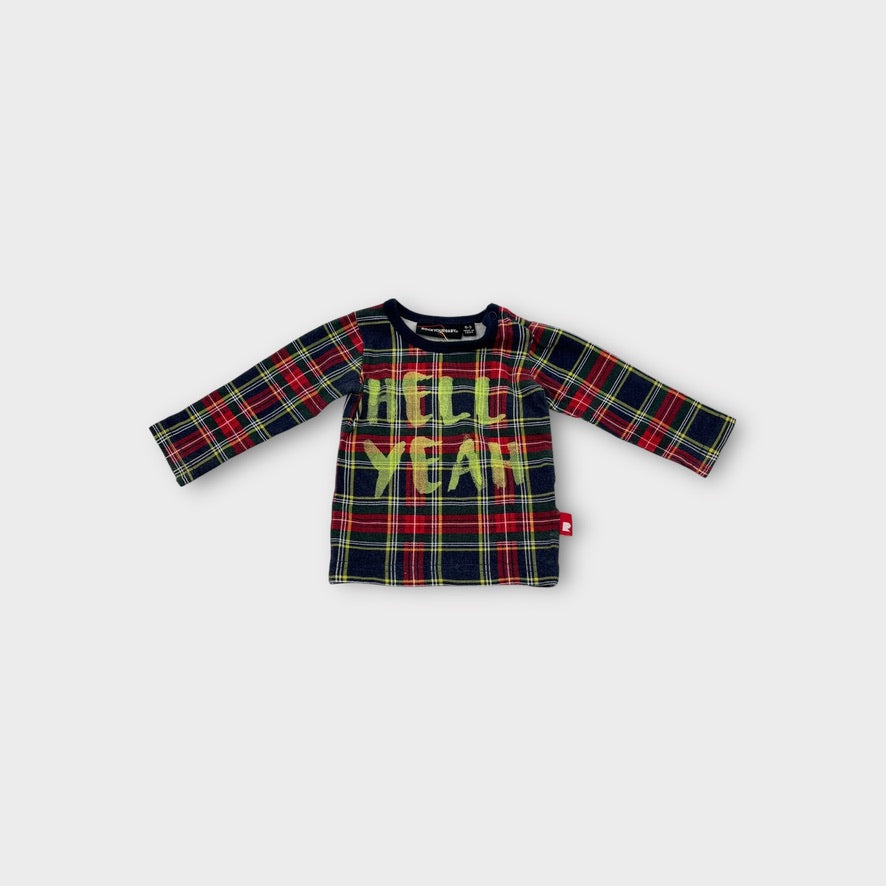Rock Your Baby Tartan Long Sleeve Top, Size 000