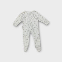 Purebaby White Feather Onesie, Size 000