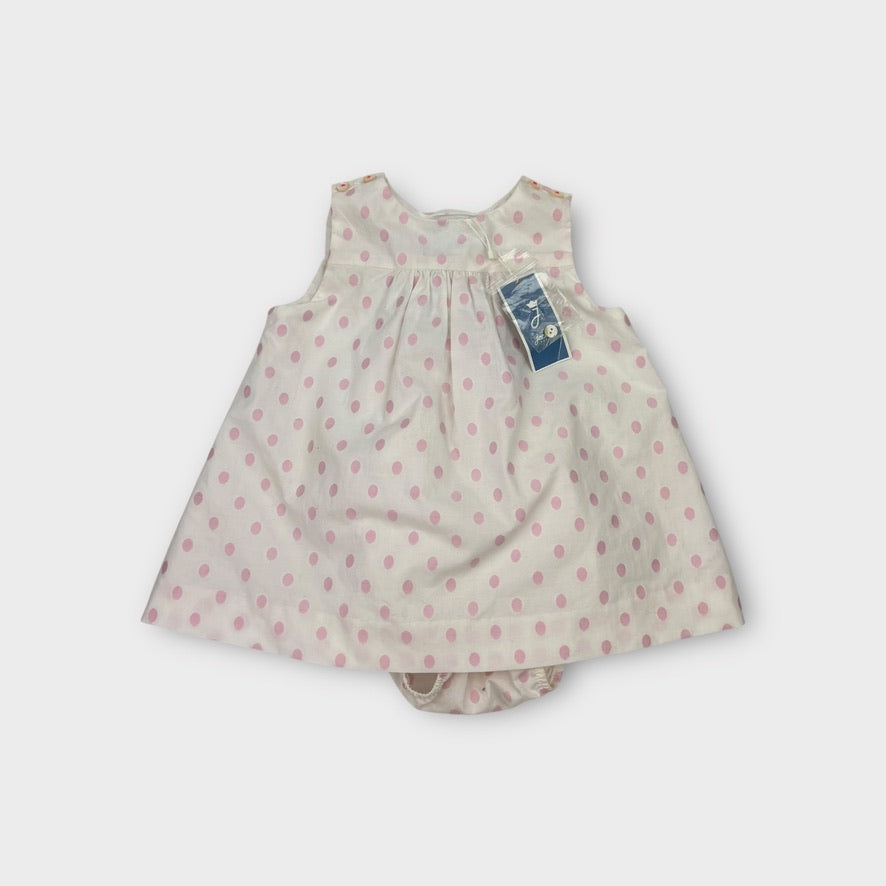 Jacadi Pink Polka Dot Dress, Size 000