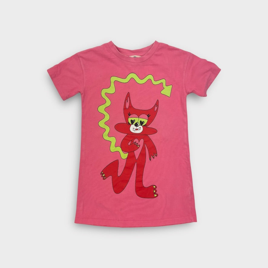 DangerKids Pink Devil Dog Dress, Size 4