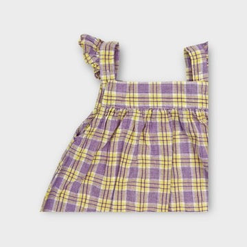 Little Morby Purple Check Dress, Size 2