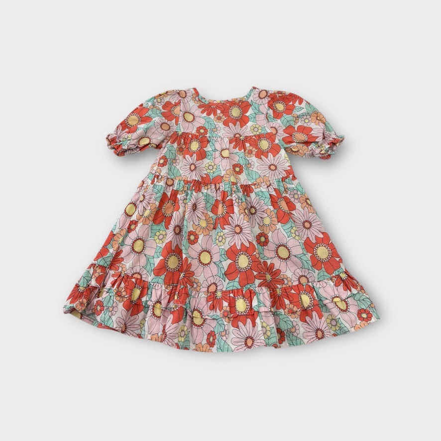 Seed Heritage Floral Linen Dress, Size 4