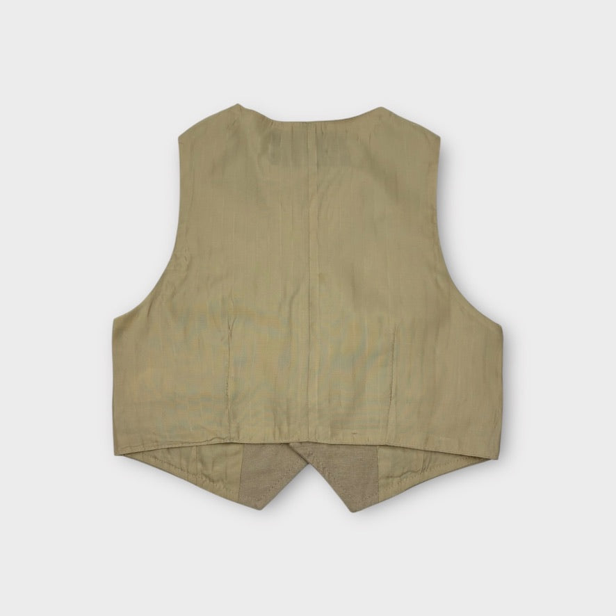 Nordstrom Linen Waistcoat Vest, Size 2