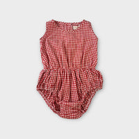 Peggy Gingham Romper, Size 2