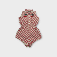 Rock Your Kid Checkerboard Playsuit, Size 12