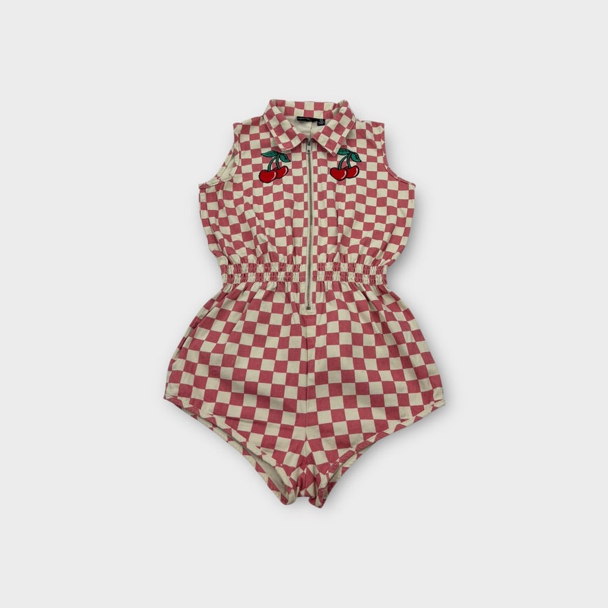 Rock Your Kid Checkerboard Playsuit, Size 12