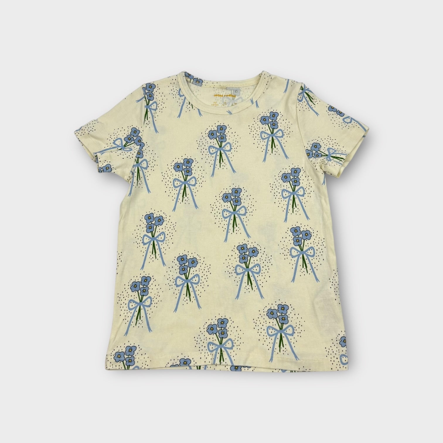 Mini Rodini Winter Flower T-shirt, Size 6