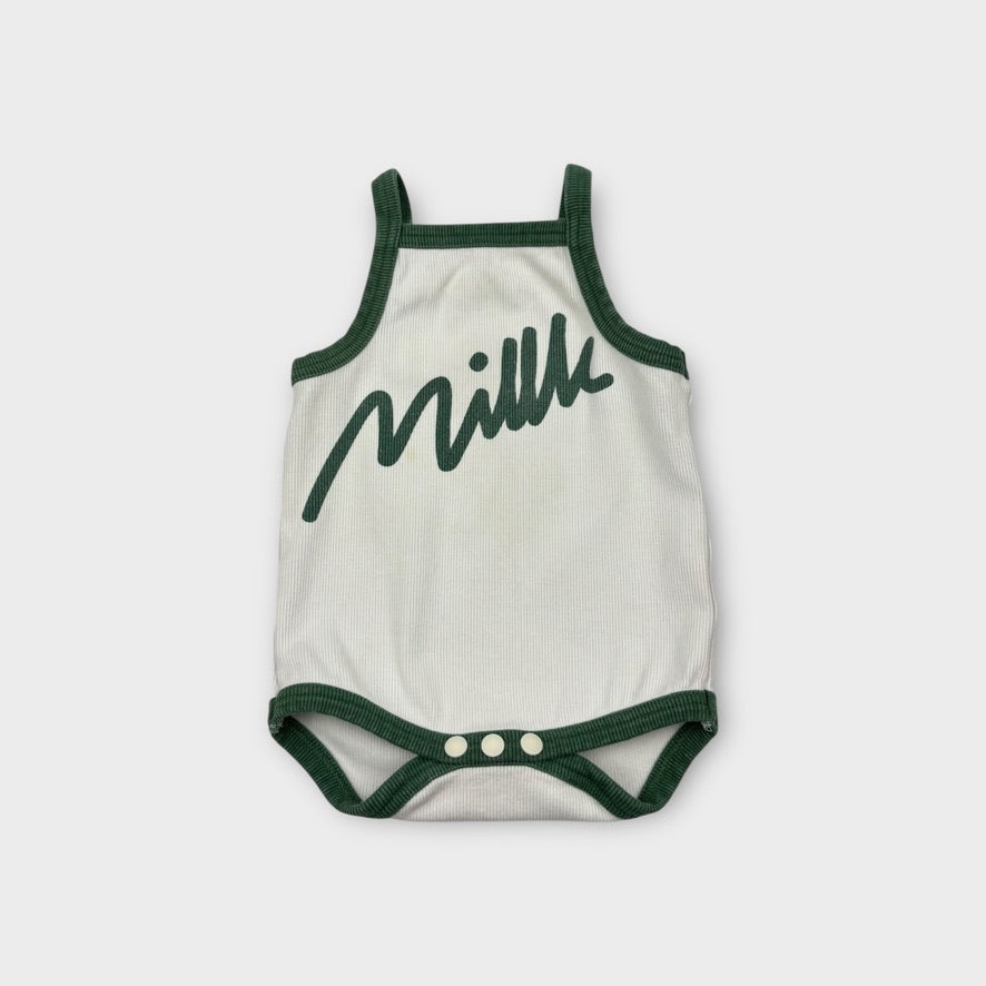 Milk Logo Bodysuit, Size 2