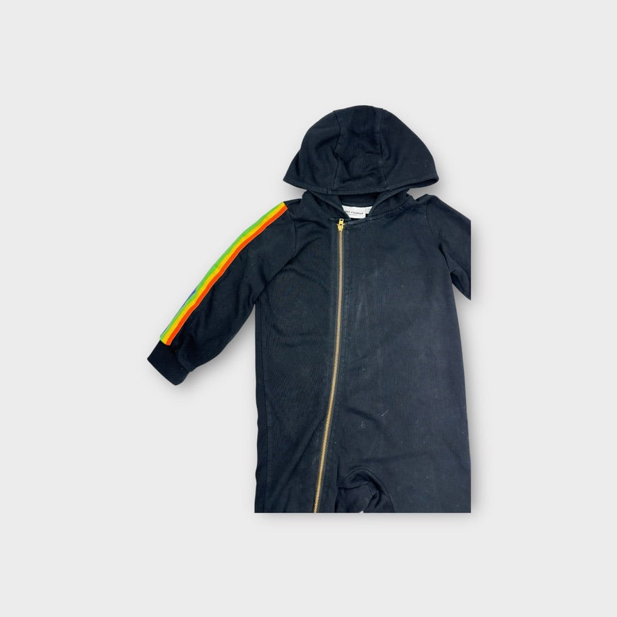 Mini Rodini Hooded Onesie, Size 2-4