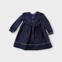 Cou Cou Navy Pleat Dress, Size 3