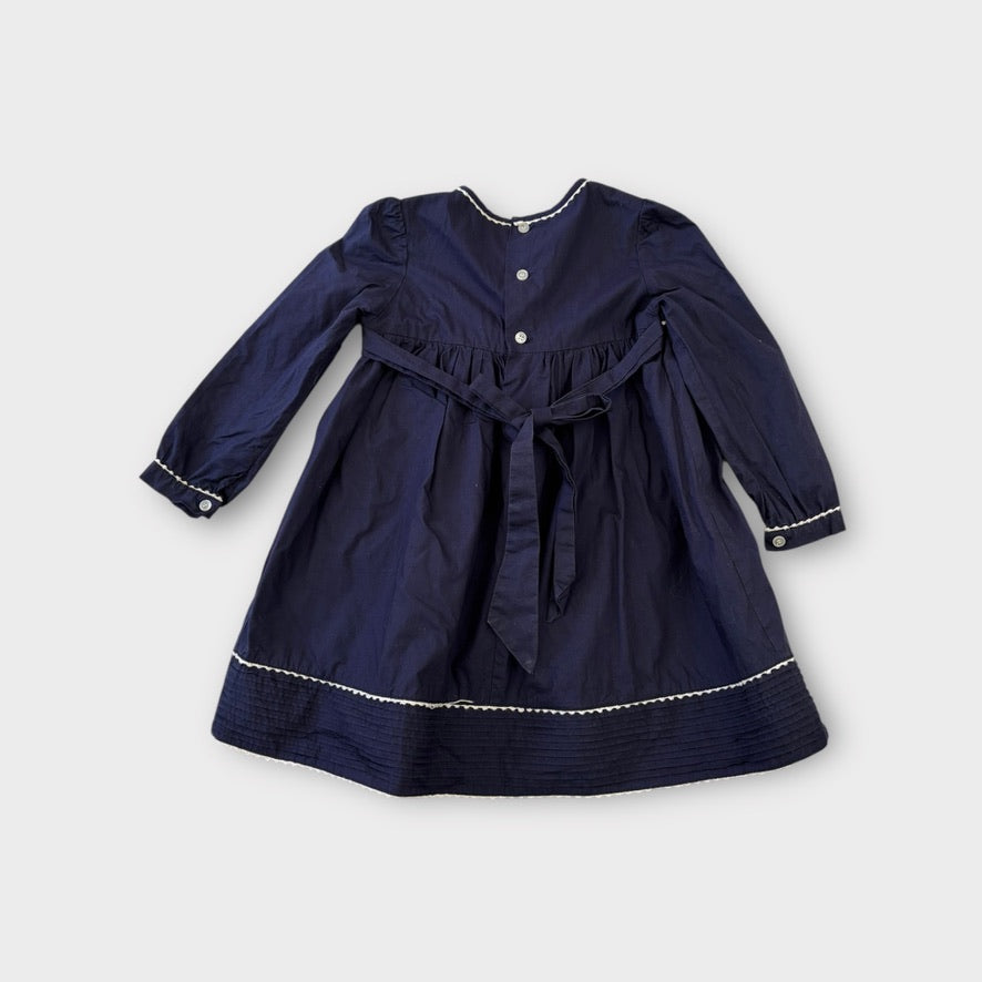 Cou Cou Navy Pleat Dress, Size 3