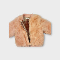 Rylee & Cru Pink Faux Fur Jacket, Size 0
